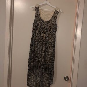 Leopard high-low dress
